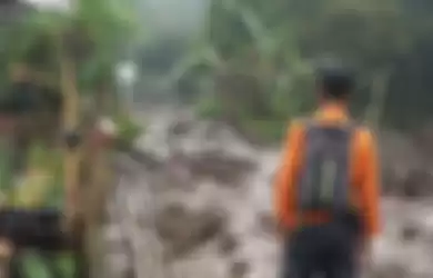 Banjir Bandang di Puncak Bogor Jawa Barat Selasa (19/1/2021).