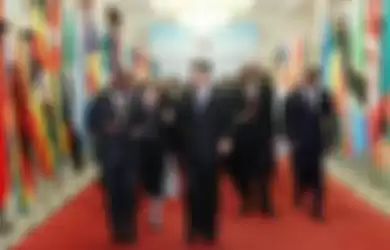 Presiden Tiongkok Xi Jinping dan para pemimpin asing menghadiri upacara pembukaan KTT Beijing Forum Kerja Sama Tiongkok-Afrika (FOCAC) di Aula Besar Rakyat di Beijing, ibu kota Tiongkok, 3 September 2018. 