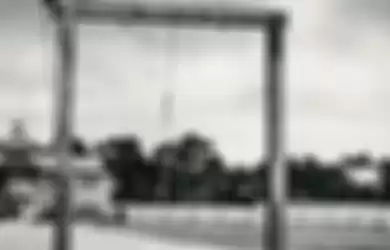 (ilustrasi) Tiang gantungan di kamp Sachsenhausen yang dilihat oleh Devyatayev.