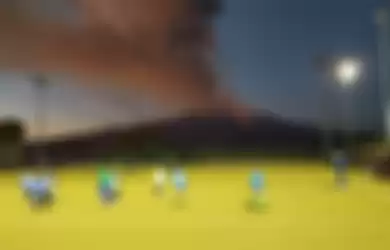 Viral Video Tim Rugbi di Italia Berlatih dengan Latar Belakang Gunung Meletus