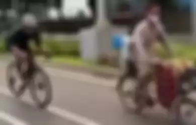 Viral Video Tukang Kopi Keliling Kalahin Pesepeda dalam Adu Kecepatan