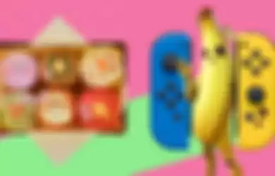 Joy-Cons Nintendo bertema pisang