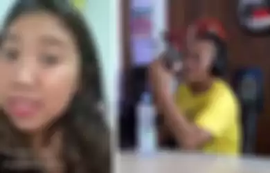 Kiky Saputri saat video call dengan Sule