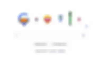 Google Doodle yang mengilustrasikan penggunaan masker dan jaga jarak.