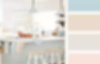 Ilustrasi warna pastel yang cocok untuk ruang sempit dengan aktivitas santai.