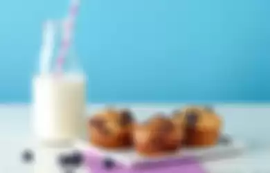 Ilustrasi penyajianQuick Flouriess Peanut Butter Muffins  
