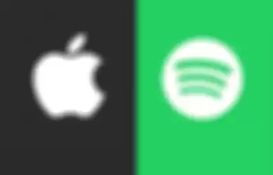 Logo Apple dan Spotify