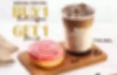 promo buy 1 get 1 rich coffee & donut