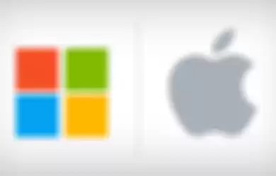 Ilustrasi Apple vs Microsoft