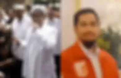 Habib Rizieq Shihab dan Plt Ketua Umum PKPI Sunan Kalijaga. Ayah Salmafina Sunan buru-buru minta rahasiakan hal ini usai tudingan Habib Rizieq viral.