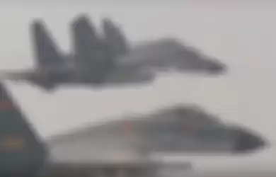 Jet tempur militer China.