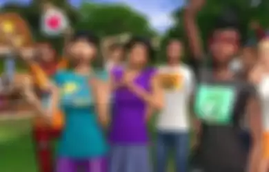 Ilustrasi kemeriahan konser virtual The Sims