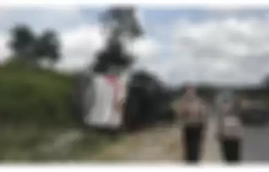 Bus yang kecelakaan di tikungan Harmoko tewaskan 4 penumpang