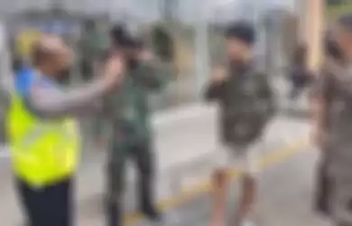 Viral video seorang remaja ngaku keponakan jenderal bintang dua saat terjaring razia masker.