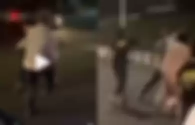 Viral video seorang anggota polisi dikeroyok oleh sejumlah pemuda saat hendak membubarkan aksi balap liar di Jalan TB Simatupang, Jakarta Selatan, Kamis (8/7/2021). 