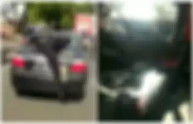 Video Cewek Pengemudi Mobil Vios Seret Motor Sejauh 200 Meter hingga Dikejar Warga