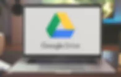 Ilustrasi Google Drive di Macbook