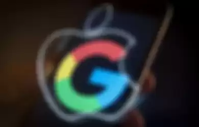 Ilustrasi Apple dan Google