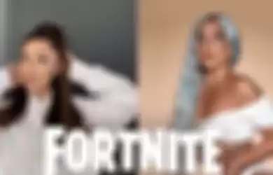 Ilustrasi Ariana Grande dan Lady Gaga di Fortnite