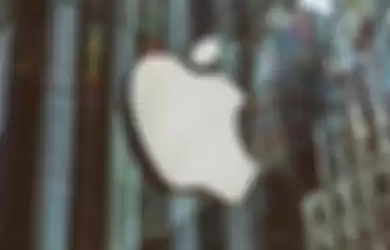 Ilustrasi logo Apple di Apple Store 5th Avenue New York