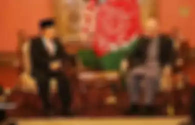 Presiden Ashraf Ghani menyambut hangat Wapres Jusuf Kalla di istananya yang mewah di Kabul pada 2018. Kebanggaan Ashraf Ghani  berjumpa Jusuf Kalla ditunjukkan melalui 5 foto ini.