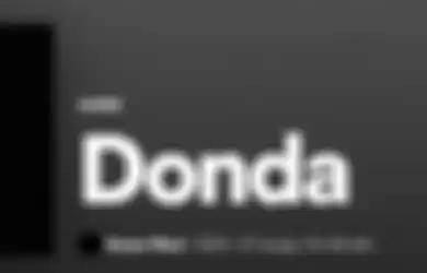 Tangkapan layar dari album Donda di Spotify yang cover-nya hanya berwarna hitam polos