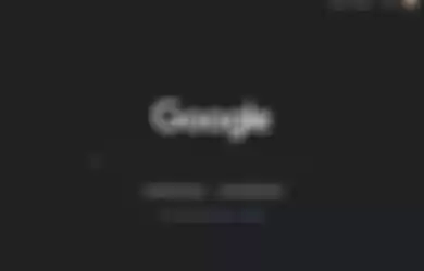 Tampilan dark mode pencarian google di dekstop.