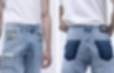 Desain celana jeans Z Flip Pocket Denim buatan Samsung  dan Dr Denim untuk dedikasi Galaxy Z Flip3 5G.