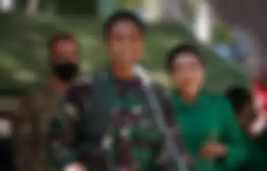 Kepala Staf Angkatan Darat (KSAD) Jenderal TNI Andika Perkasa meninjau langsung latihan gabungan Garuda Shield ke-15 Tahun 2021 antara TNI AD dan US Army di Makalisung, Minahasa Utara, Sulawesi Utara. Senin, (9/8/2021). 