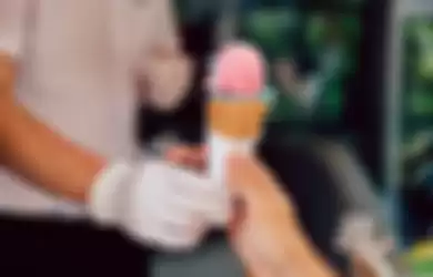 Ilustrasi penjual es krim.