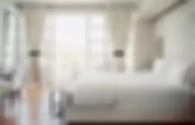 Ilustrasi kamar tidur putih mewah
