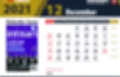 Ini Kalender Bulan Desember 2021 Lengkap, Jangan Lewatkan Hari Antikorupsi Sedunia Juga Hari-hari Peringatan Nasional dan Internasional Lainnya!