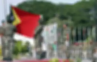 Potret upacara bendera di Timor Leste