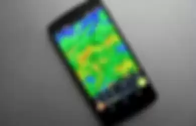 Ilustrasi aplikasi radar cuaca di Android