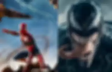 Ilustrasi sosok Venom muncul di film Spider-Man: No Way Home