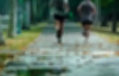Ilustrasi seseorang sedang jogging.