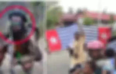 Kelompok Kriminal Bersenjata di Papua kibarkan bendera Bintang Kejora