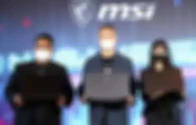 Para petinggi MSI saat memperkenalkan deretan laptop baru MSI dalam aca MSI Mini Gameverse, Kamis (20/1/2022).
