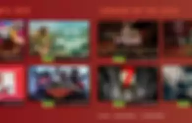 Tangkapan layar dari beberapa nama game yang di diskon oleh Steam dalam rangka hari raya Imlek 2022