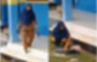 Viral video guru bakar sepatu muridnya.