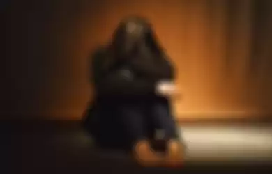 Ilustrasi wanita depresi