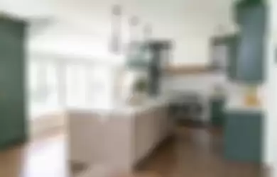 Dapur dengan nuansa hijau