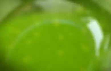 Foto butiran air di daun hijau dari microlens OPPO Reno7