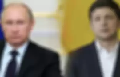 (Ilustrasi) Perang Rusia dan Ukraina - Vladimir Putin dan Volodymyr Zelensky