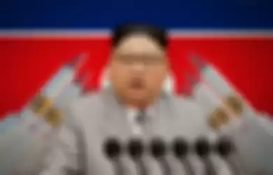 Ilustrasi Kim Jong Un dan senjata nuklir Korea Utara