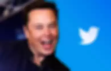 Ilustrasi Elon Musk dan logo Twitter