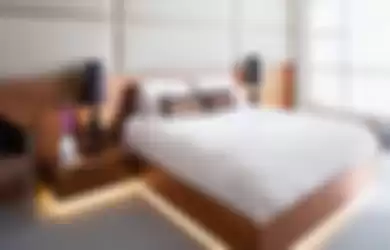 Ilustrasi floating bed atau tempat tidur terapung