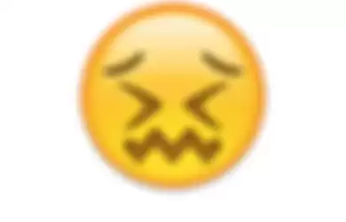 Emoji wajah stres dan bingung 