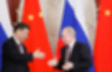 Presiden China Xi Jinping dan Presiden Rusia Vladimir Putin