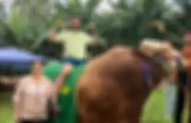 Raffi Ahmad dan Nagita Slavina kurbankan 20 sapi dan 10 kambing di Hari Raya Idul Adha